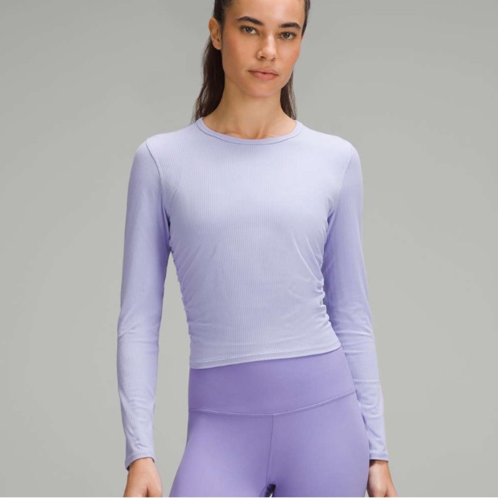 Lululemon Athletica Light Purple Long Sleeve Top - Picture 4 of 5